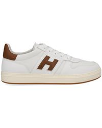 Hogan - Leather Low-Top Sneakers - Lyst