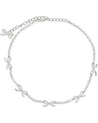 Self-Portrait - "Crystal Bow" Necklace - Lyst