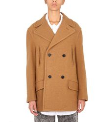 Marni - Double-Breasted Coat With Mirror Lapels - Lyst