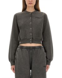 Alexander Wang - Shrunken Snap" Cardigan - Lyst