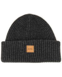 A.P.C. - A. P.C. Cappello Beanie Con Logo - Lyst