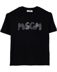 MSGM - T-Shirt With Logo - Lyst