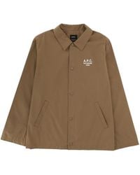A.P.C. - Jacket With Embroidered Logo - Lyst