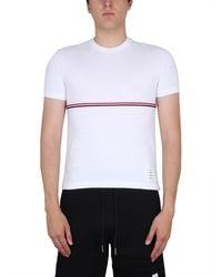 Thom Browne - Classic Rwb Detail T-Shirt - Lyst