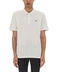 HUGO - Cotton Polo Shirt - Lyst