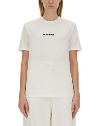 Jil Sander - Cotton Crew Neck T-Shirt - Lyst