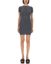 T By Alexander Wang - Textured Jacquard Mini Dress - Lyst