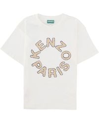KENZO - T-Shirt Con Stampa Logo - Lyst