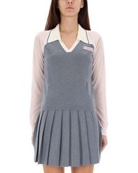 CASABLANCA - Merino Lurex Long-Sleeve Tennis Polo - Lyst