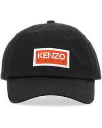 KENZO - CAPPELLO DA BASEBALL IN COTONE CON LOGO - Lyst