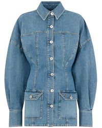 The Attico - Denim Mini Dress - Lyst