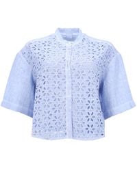 120% Lino - Camicia Con Ricami - Lyst