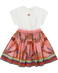 Dolce & Gabbana - Girls Cotton Gown With Cutout Sleeves - Lyst