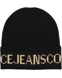 Versace Jeans Couture - Wool And Acrylic Beanie - Lyst