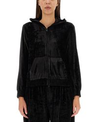 Balenciaga - Bb Paris Chenille Zippered Sweatshirt - Lyst