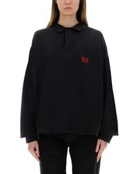 Balenciaga - Long Sleeve Polo Shirt "Laurel" Classic - Lyst