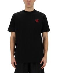 FAMILY FIRST - T-Shirt With Heart Embroidery - Lyst