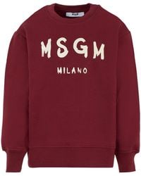 MSGM - Jersey With Logo - Lyst
