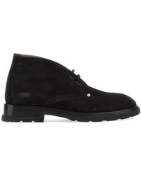 McQueen - Suede Ankle Boot With 3 Cm Heel - Lyst