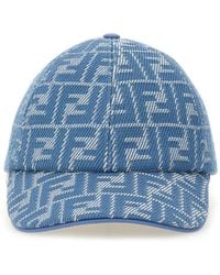 Fendi - Ff Monogram Cap Cappelli Blu-Donna - Lyst