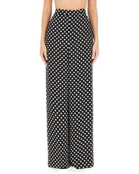 Saint Laurent - Satin Polka-dot Pants - Lyst