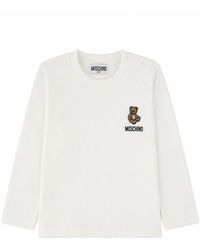 Moschino - T-Shirt A Manica Lunga Con Ricamo Teddy Bear - Lyst