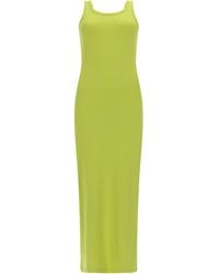 MSGM - Solid Scoop Neck Maxi Dress - Lyst