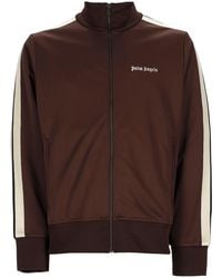Palm Angels - Felpa Con Zip E Logo - Lyst