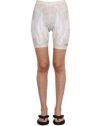 Vision Of Super - Technical Fabric Paisley Pattern Cyclist Bermuda - Lyst