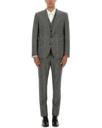 Dolce & Gabbana - Single-Breasted Glen Plaid Suit - Lyst