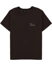 A.P.C. - Logo Crew Neck T-Shirt - Lyst