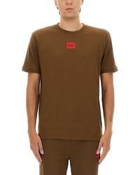 HUGO - Regular Fit Sweatshirt With Logo Label - Lyst
