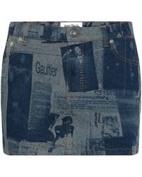 Jean Paul Gaultier - Printed Mini Skirt - Lyst