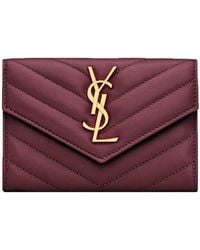 Saint Laurent - Saint Laone Sizerent Cassandre Wallet - Lyst