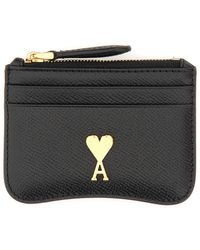Ami Paris - Portacarte Con Zip "Ami De Coeur" - Lyst