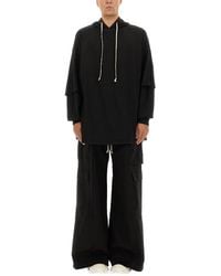 Rick Owens - Sweatshirt With Hood And Pocket - Lyst