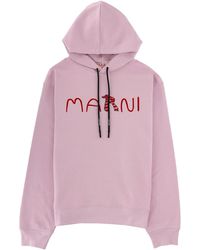 Marni - Logo Sweatshirt Cotton Sweatshirts - Lyst