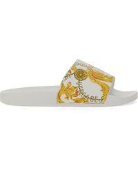 Versace Jeans Couture - Slide Sandal With Logo - Lyst