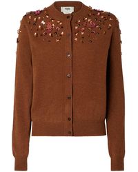 Fendi - Sequined Cardigan - Lyst