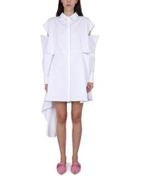 McQueen - Classic Collar Dress With Front Closure - Lyst