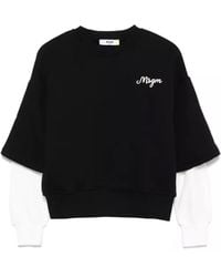 MSGM - Jersey With Logo - Lyst