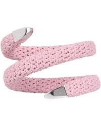 Bottega Veneta - BRACCIALE A SPIRALE RIVESTITO IN CROCHET - Lyst