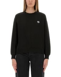 KENZO - Cotton Sweatshirt With "Happy Tiger" Patch - Lyst