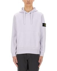Stone Island - Felpa Con Cappuccio - Lyst