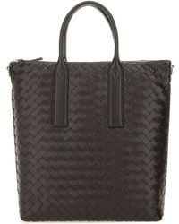 Bottega Veneta - Intrecciato Zipped North-South Tote - Lyst