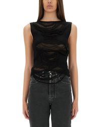 MM6 by Maison Martin Margiela - Worn Effect Top - Lyst