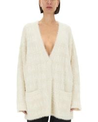 Balenciaga - Oversized Jacquard Faux Fur Cardigan - Lyst