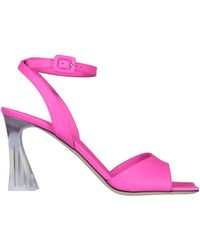 Giuseppe Zanotti - Sandals With Transparent Plexi Heel - Lyst