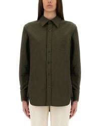 Saint Laurent - Linen And Cotton "Cassandre" Shirt - Lyst