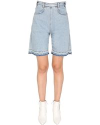 Philosophy Di Lorenzo Serafini - Light Wash Denim Bermuda Shorts - Lyst